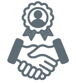Partnership and achievement symbol