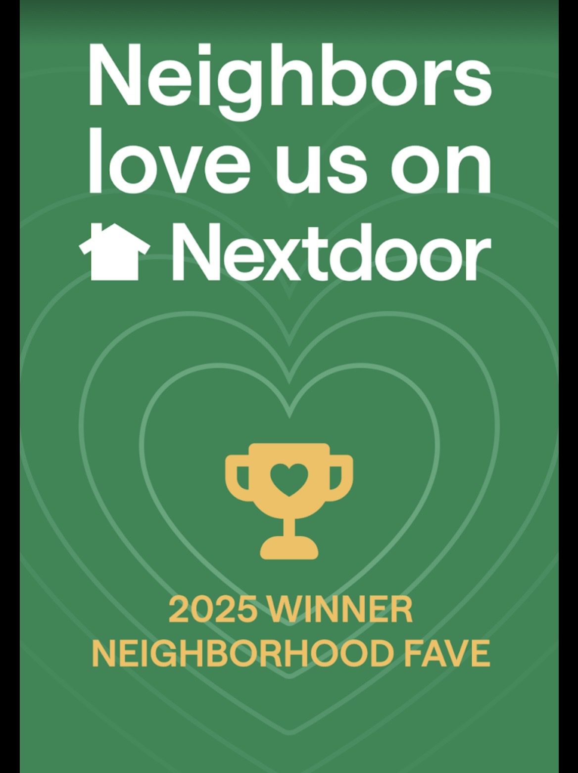 2025 Neighborhood Fave winner badge