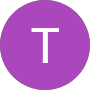 Letter T icon on purple circle