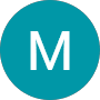 Letter M icon in teal circle